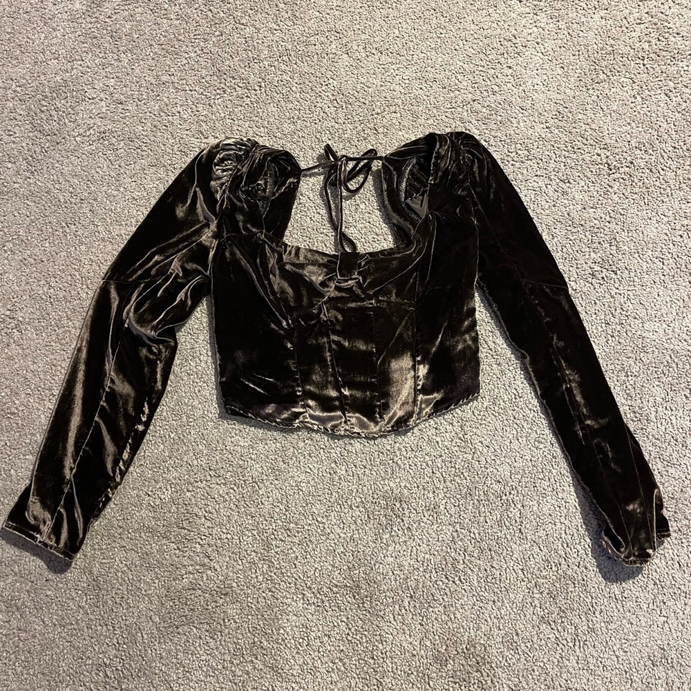 Free People velvet corset top